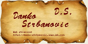 Danko Štrbanović vizit kartica